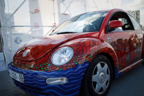 photo : carrosserie de la VW Beetle aerography